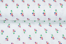 Baumwolljersey bedruckt glitzer apple weiss