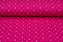 Baumwolljersey bedruckt stars pink