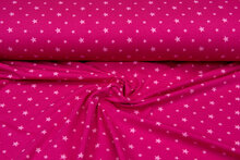 Baumwolljersey bedruckt stars pink