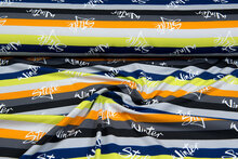 Baumwolljersey bedruckt colorful stripes winter style