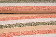 Baumwolljersey bedruckt colorful stripes orange-gr&uuml;n
