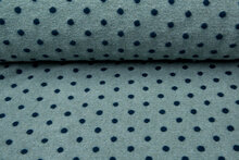 Boiled wool fluffy small dots mint-dunkelmint
