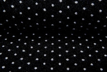 Boiled wool fluffy small dots schwarz-grau