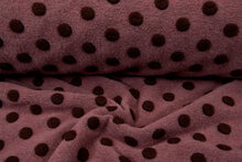 Boiled wool fluffy big dots pastell rosa-altrosa