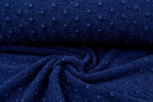 Boiled wool fluffy uni dots blau