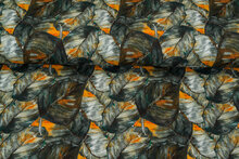 Baumwolljersey bedruckt digital leaf