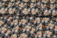 Baumwolljersey bedruckt digital leaf 1