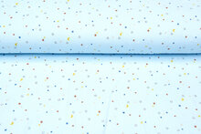 Baumwoll Musselin bedruckt little stars hellblau