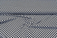 Baumwolljersey bedruckt small squares schwarz-weiss