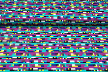 Baumwolljersey bedruckt stripecraft violett-hellpetrol