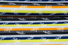 Baumwolljersey bedruckt colorful stripes winter style