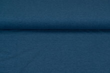 Baumwolljersey uni blau meliert