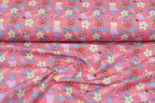 Lizenz Baumwoll Popeline Bedruckt Peppa Pig peach