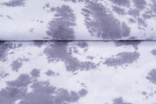Baumwoll Musselin bedruckt tie dye violett