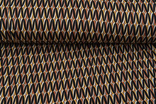 Viskose Jersey bedruckt retro motif schwarz-rost
