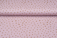Baumwolljersey bedruckt little hearts altrosa