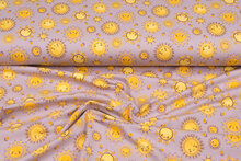 Baumwolljersey bedruckt sunshine altrosa