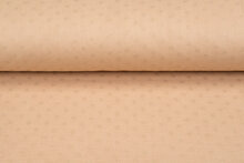 Baumwoll Musselin bedruckt bedrukt Foil Drops dunkelbeige-gold