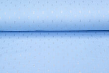 Baumwoll Musselin bedruckt bedrukt Foil Rectangle blau-gold
