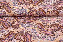 Viskose Jersey bedruckt bohemian paisley poplin stretch altrosa