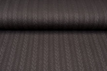 Strickstoff mit Zopfmuster braun