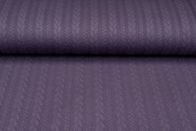 Strickstoff mit Zopfmuster mauve