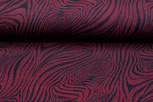 Strickstoff retro stripes bordeaux-schwarz