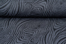Strickstoff retro stripes dunkelblau-grau