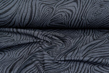 Strickstoff retro stripes dunkelblau-grau