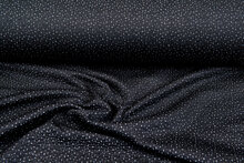 Strickstoff little dots schwarz-hellgrau