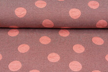 Strickstoff big dots lachsrosa