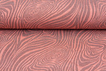 Strickstoff retro stripes lachsrosa