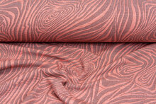 Strickstoff retro stripes lachsrosa