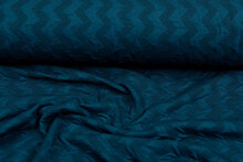 Strickstoff zigzag petrol