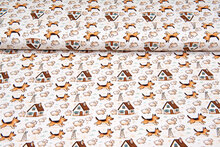 Baumwolljersey digital bedruckt bedrukt little dogs with sheep