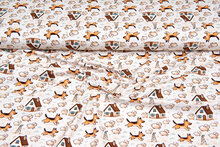 Baumwolljersey digital bedruckt bedrukt little dogs with sheep