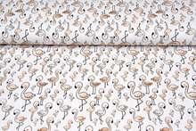 Baumwolljersey digital bedruckt bedrukt lovely flamingo hellsand
