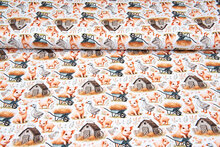 Baumwolljersey digital bedruckt bedrukt piggy farm