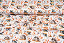 Baumwolljersey digital bedruckt bedrukt piggy farm