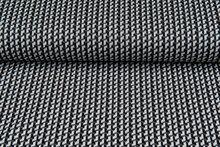 Strickstoff Jacquard schwarz-grau
