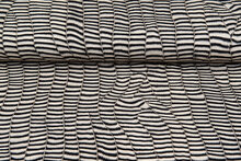 Baumwolljersey bedruckt panther-cat stripes schwarz-beige