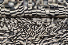 Baumwolljersey bedruckt panther-cat stripes schwarz-beige