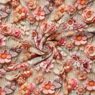 Alpenfleece bedruckt rope with flowers 4