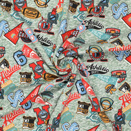 Alpenfleece bedruckt football athletics gr&uuml;n