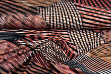 Baumwolljersey bedruckt wild color rot-schwarz