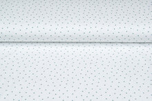 Baumwolljersey bedruckt mini hearts ecru - altgr&uuml;n