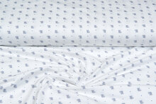 Baumwolljersey bedruckt mini koala ecru - blau