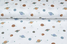 Baumwolljersey bedruckt mini astro world ecru - altgr&uuml;n