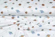 Baumwolljersey bedruckt mini astro world ecru - altgr&uuml;n