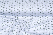 Baumwolljersey bedruckt mini branches weiss